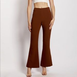 NWT Meshki BROOKE
Twill Kick Flare Pants in Chocolate